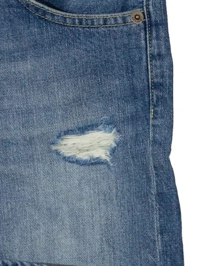Dondup Distressed-effect Denim Shorts In Blue