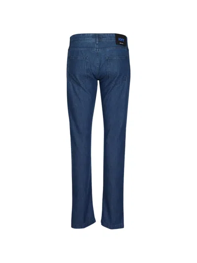 Kiton Logo-patch Jeans In Multi