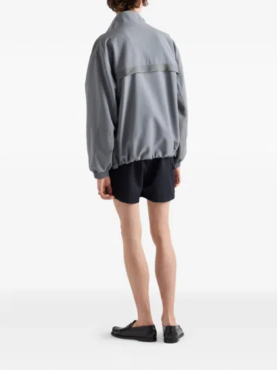 Prada Mohair Wool Jacket In Gray