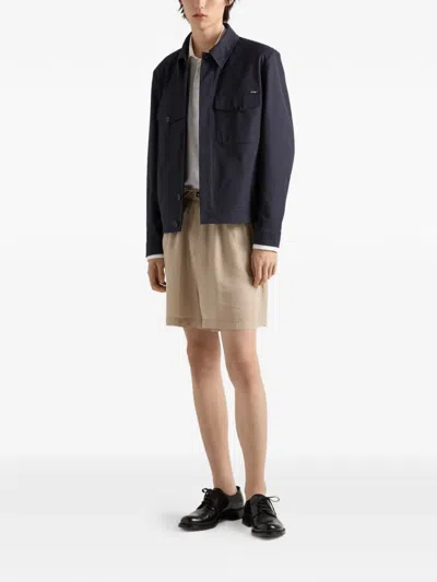 Prada Technical Fabric Jacket In Black