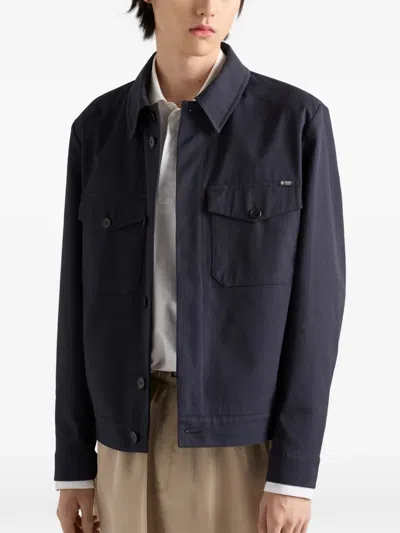 Prada Technical Fabric Jacket In Black