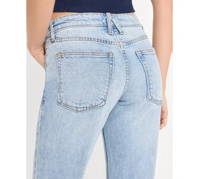 Good American Womens Indigo1288 Vintage Low Relaxed Flare-leg Denim Jeans In Blue