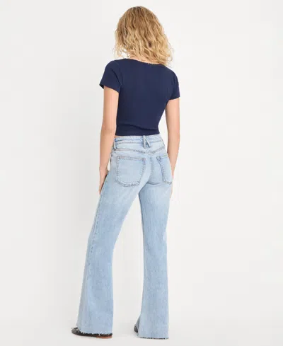 Good American Womens Indigo1288 Vintage Low Relaxed Flare-leg Denim Jeans In Blue
