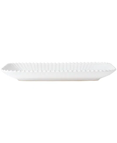 Costa Nova Pearl 16" Rectangular Platter In White