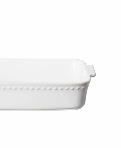 Costa Nova Pearl 11" Rectangular Baker In White