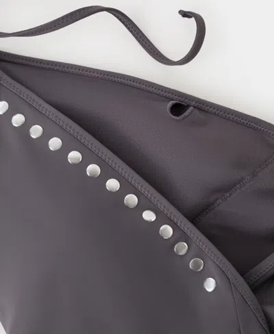Mango Halter Swimsuit With Studs In Gray