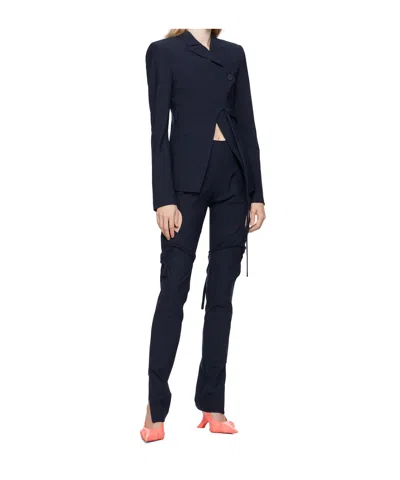 Ottolinger Hollow-out Casual Pants In Blue