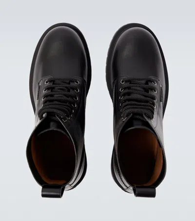 Givenchy Chunky Sole Leather Ankle Boots With Pull Tab In Black