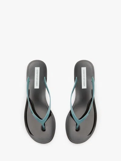 Christopher Esber Jo Thong-strap Flip-flops In Blue