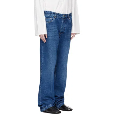Studio Nicholson Belt Loop Jeans In Blue
