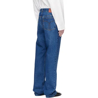 Studio Nicholson Belt Loop Jeans In Blue