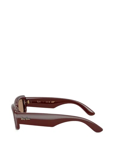 Ray Ban Rectangle-frame Sunglasses In Brown