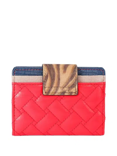 Kurt Geiger Eagle-head Quilted Wallet In Red