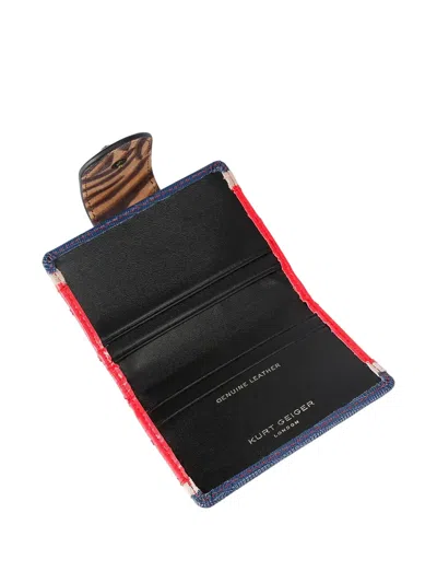 Kurt Geiger Eagle-head Quilted Wallet In Red