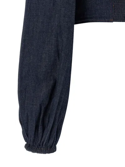 Zimmermann Aster Ruffled Top In Blue
