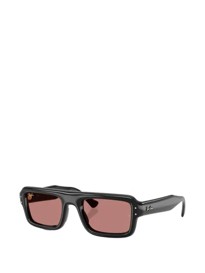 Ray Ban Rectangle-frame Sunglasses In White