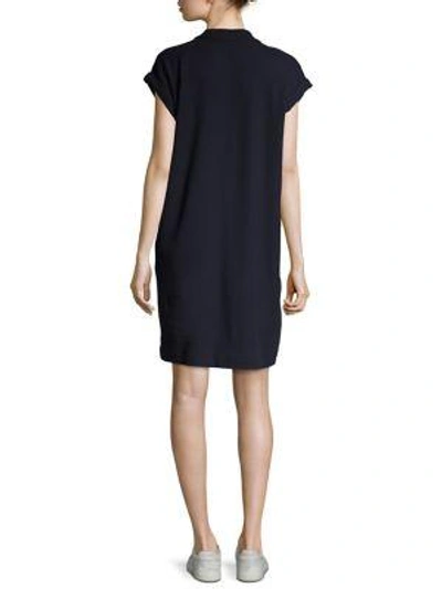 Shop Atm Anthony Thomas Melillo Pique Solid Dress In Midnight
