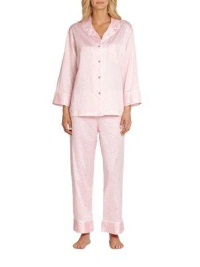 Shop Natori Leopard Pajamas In Pink