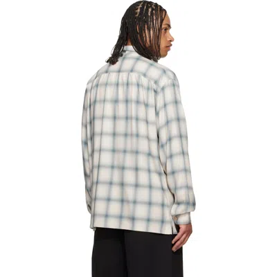 Our Legacy Off-white Drift Shirt In Blue