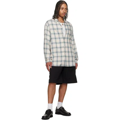 Our Legacy Off-white Drift Shirt In Blue