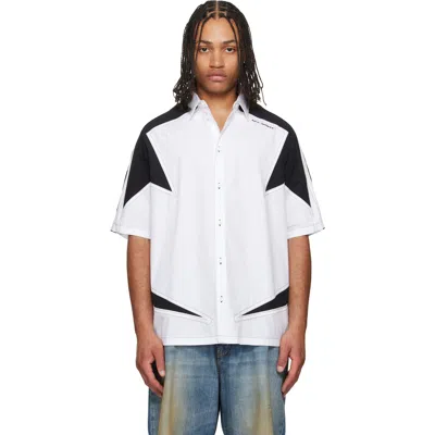 Off-white Race Logo Panel Shirt In Multi