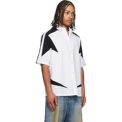 Off-white Race Logo Panel Shirt In Multi