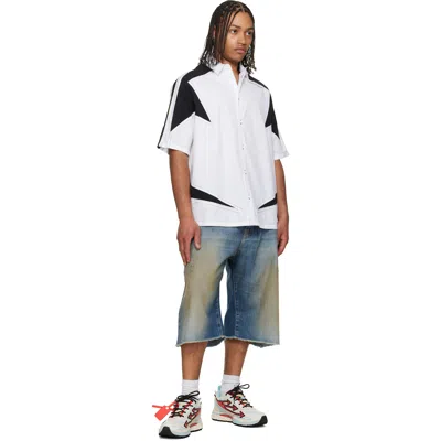 Off-white Race Logo Panel Shirt In Multi