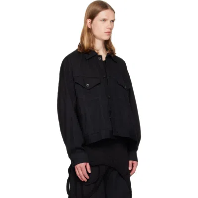 Julius Black Dk Denim Jacket In Black