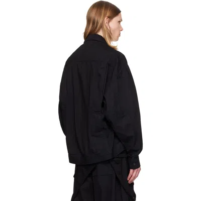 Julius Black Dk Denim Jacket In Black