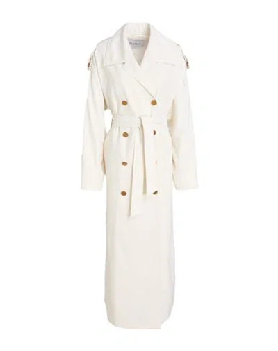 Max Mara Double-breasted Wool Trench Coat In White