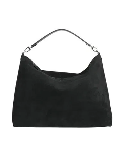 Totême Womens Black Bevel Medium Suede Tote Bag