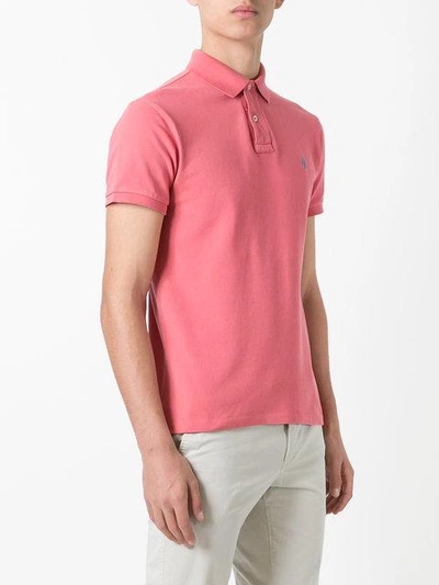 Shop Polo Ralph Lauren Classic Polo Shirt - Farfetch In Pink