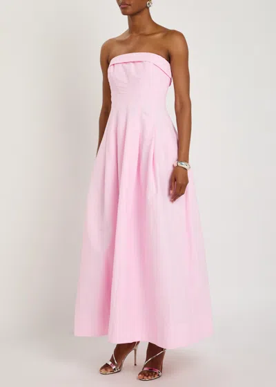 Simkhai Womens Daisy Avril Strapless Bustier Cotton-blend Maxi Dress In Pink