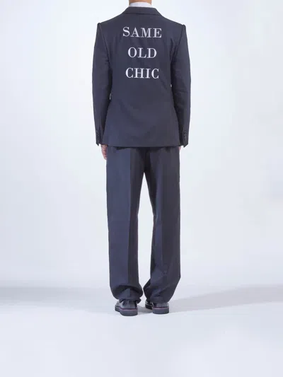 Moschino Old Same Chic Jacket In Blue