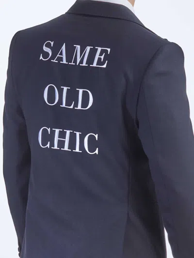 Moschino Old Same Chic Jacket In Blue