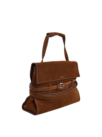 Moschino Versatile Shoulder Bag Adjustable Strap In Brown