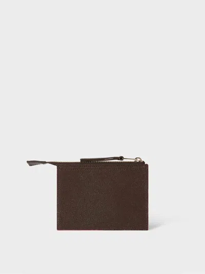 Paul Smith Concertina Leather Layered Card Holder In Orange