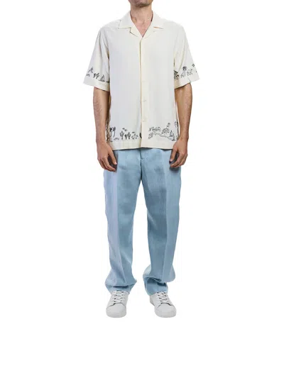 Paul Smith Mens Short Sleeves Regular Fit Shirt With Embroideredy In Neutral