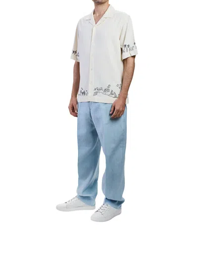Paul Smith Mens Short Sleeves Regular Fit Shirt With Embroideredy In Neutral