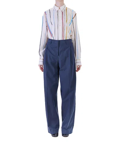 Paul Smith Wide Pants In Blue