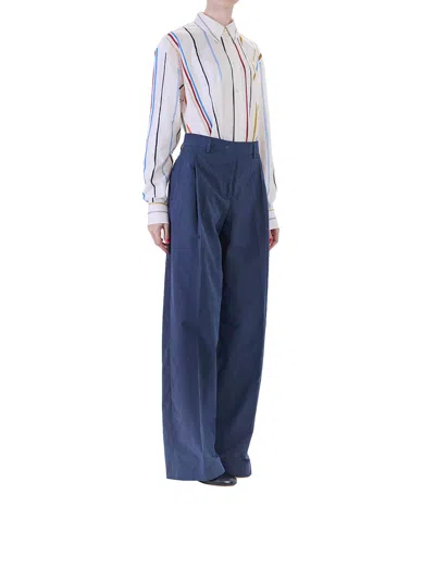 Paul Smith Wide Pants In Blue