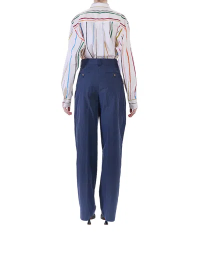 Paul Smith Wide Pants In Blue