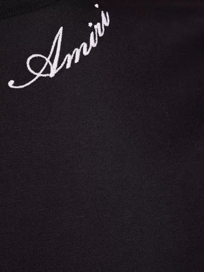 Amiri Script Logo J Modal Regular T-shirt In Black