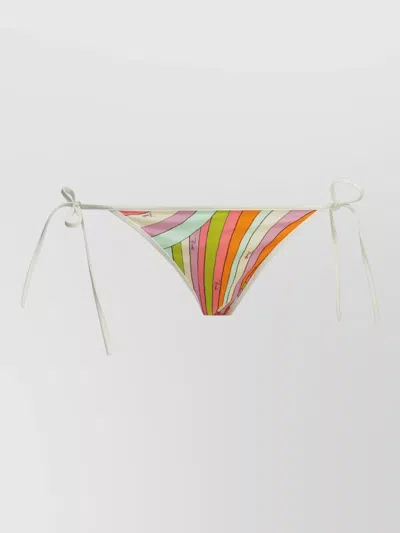 Pucci Marmo Low Rise Bikini Briefs Bottom In Multi