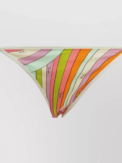 Pucci Marmo Low Rise Bikini Briefs Bottom In Multi