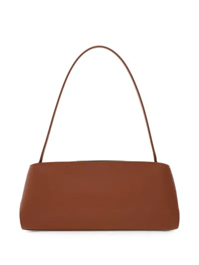Ferragamo Hug East-west Small Leather Shoulder Bag In Brown