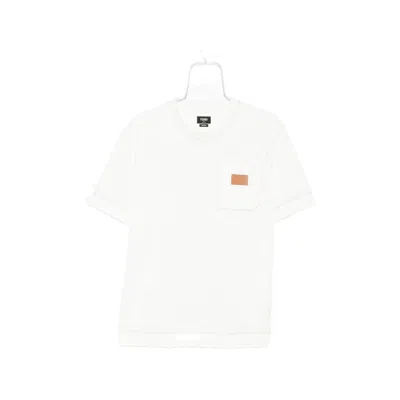 Fendi T-shirt With Logo Application In White