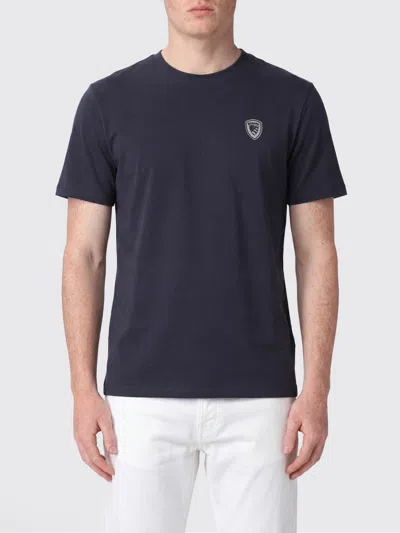 Blauer Jan Logo-patch T-shirt In Blue
