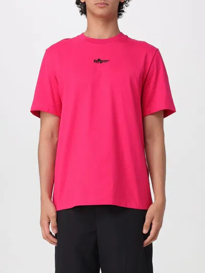 Msgm Embroidered-logo T-shirt In Pink