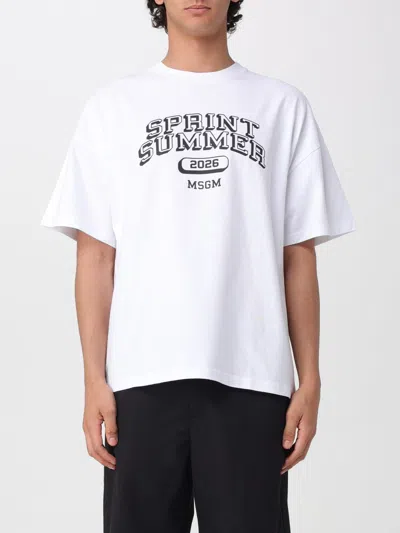 MSGM T恤 男士 颜色 白色